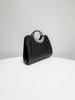 Elegant Pleated Leather Evening Handbag for Weddings and Parties
