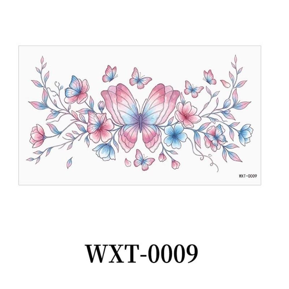 3D Texture Floral Body Art Sticker Crown Cross Wing Temporary Tattoo Instant Decals Music Festival