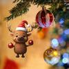 Cartoon Elk Hanging Oranments 2D Acrylic Christmas Elk Fashion Xmas Tree Elk Pendants  New Years