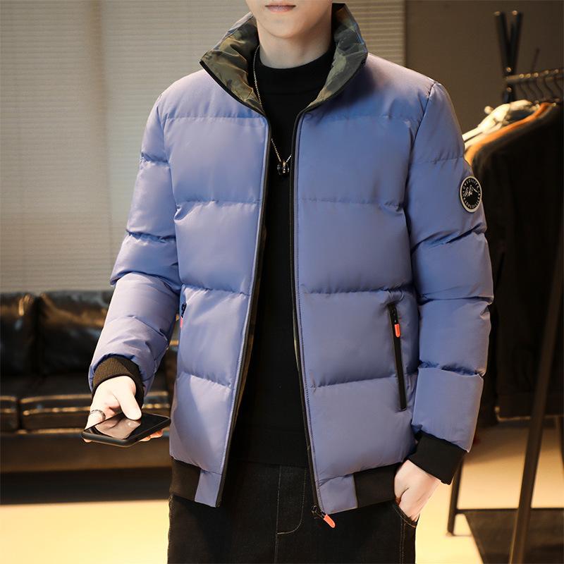 Stand-collar Down Cotton Coat for Men's Winter Cotton Jacket for Winter Jacket for Youth Large-size Cotton Coat