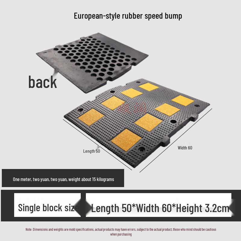 Rubber Anti-Slip Car Speed Bump