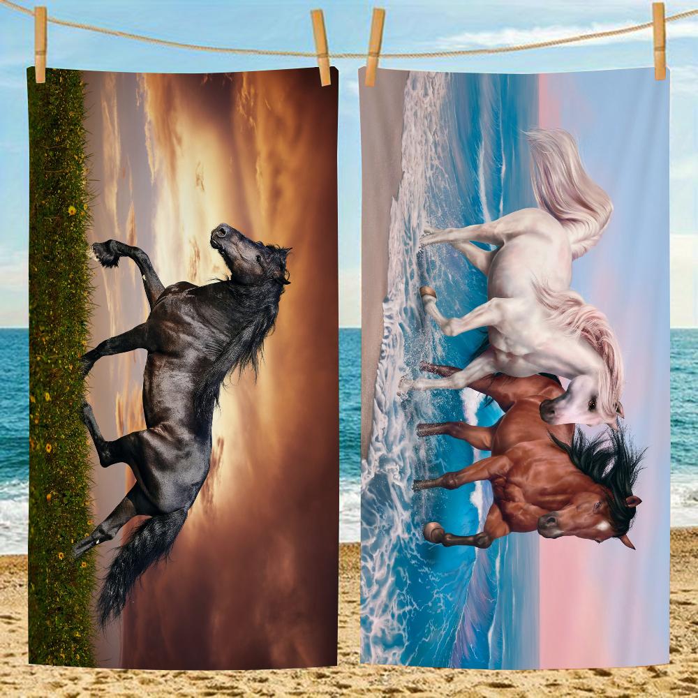 Pferd Cartoon Strandtuch Niedlich Kawaii Raumdeko Bad Mädchen Kinder Handtücher Für Badezimmer Dusche