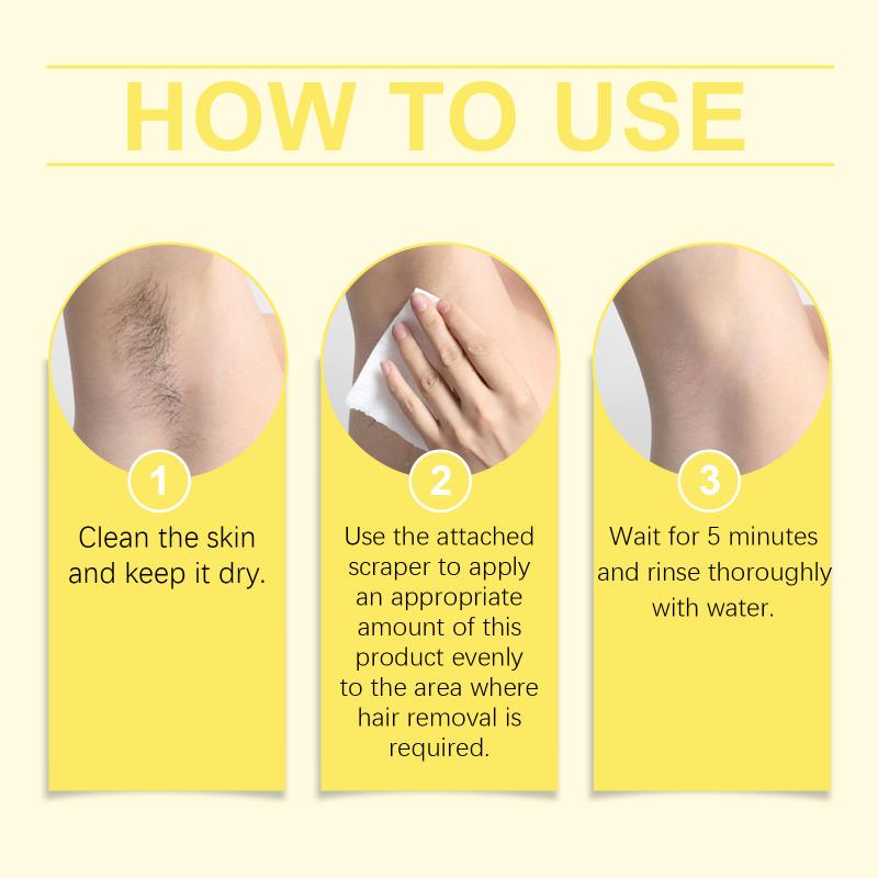 Non Irritating Soybean Cream for Hair Removal Gentle Formula Moisturizing Body Depilatory for Women Men Sensitive Skin