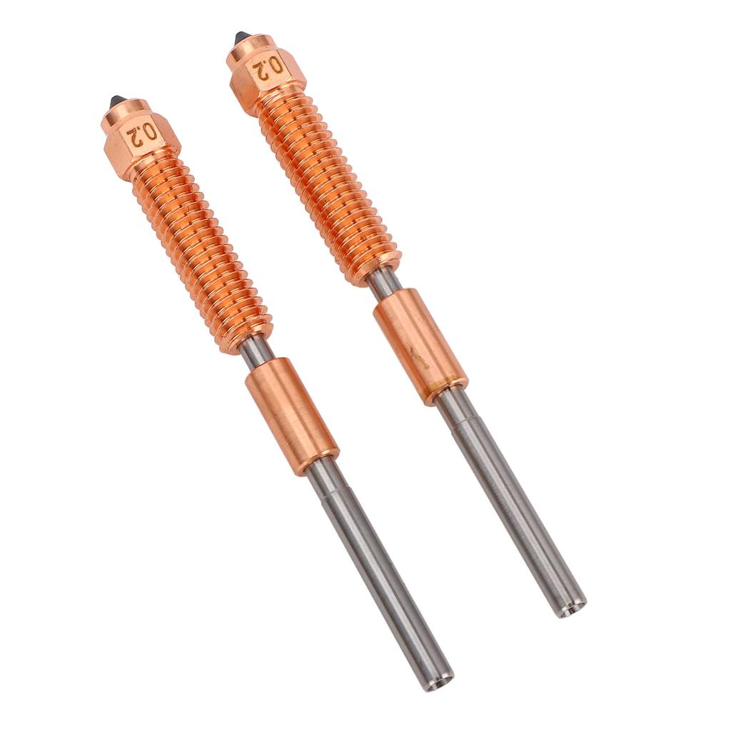 2 stk Hurtigbytte Dysekit Herdet Stål CuCrZr Bimetall Hurtigkoblingsdyser 0.2mm for K1C