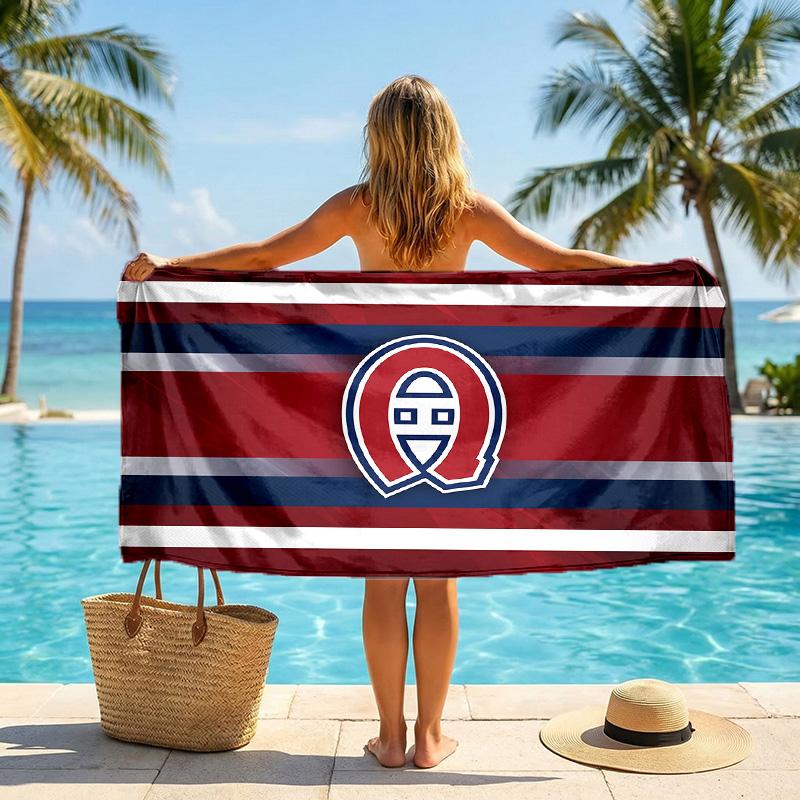 Montreal Canadiens Mode Strandtuch Tragbar Weich Schnelltrocknend Handtuch Für Schwimmen Camping Urlaub