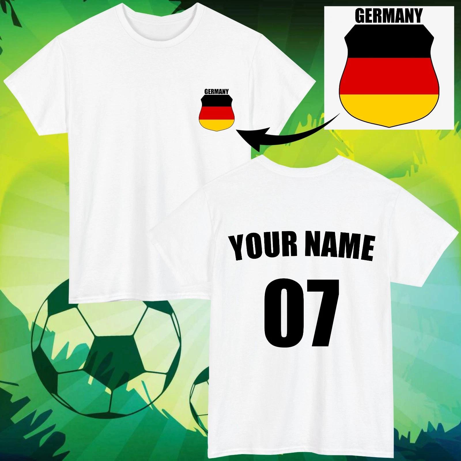 Personalised Germany Football T-T-Shirt Custom Name Number Fan Gift Unisex Tee Top S