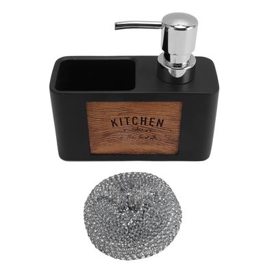 Dish Soap Dispenser Resin ABS Kitchen Liquid Soap Dispenser with Dish Brush for Home Kitchen