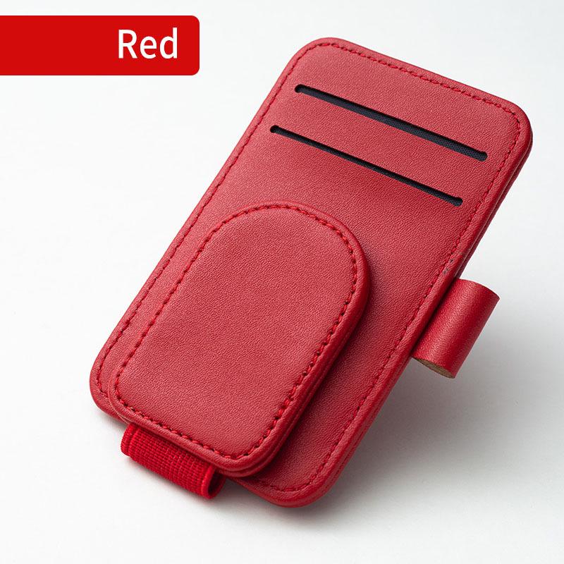 

Multi-functional Car Visor Sunglasses & Ticket Holder червоний