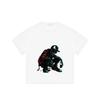Black T Shirt with Colorful Skeleton Hip Hop Design for Casual Wear