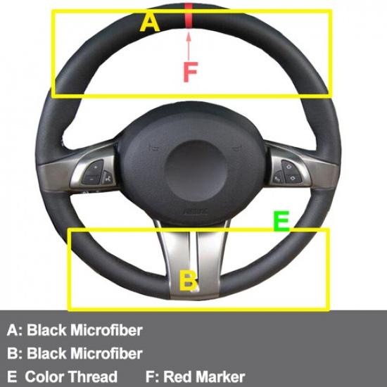 Hand Sewing Car Steering Wheel Cover For BMW Z4 2003 2004 2005 2006 2007 2008