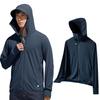 [Anderme] Men's Rash Guard Long Sleeve Hoodie UV Protection Swimsuit Cover-up UPF50+ Beach Sun Protection Large Size Sweat-wicking Quick-drying Water