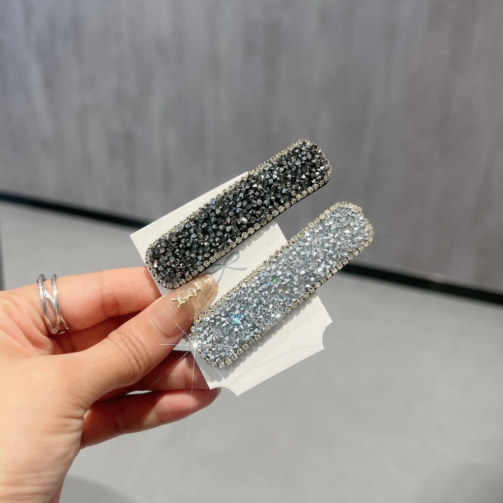 New Rhinestone Super Flash Simple BB Clip Full Rhinestone Bangs Clip Adult Side Clip Back Hair Clip