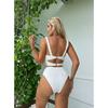 New Wrinkled Underwired Female Swimsuit High Waist Bikini Women Swimwear Solid Bikini Set Bather Bathing Suit Swim Female