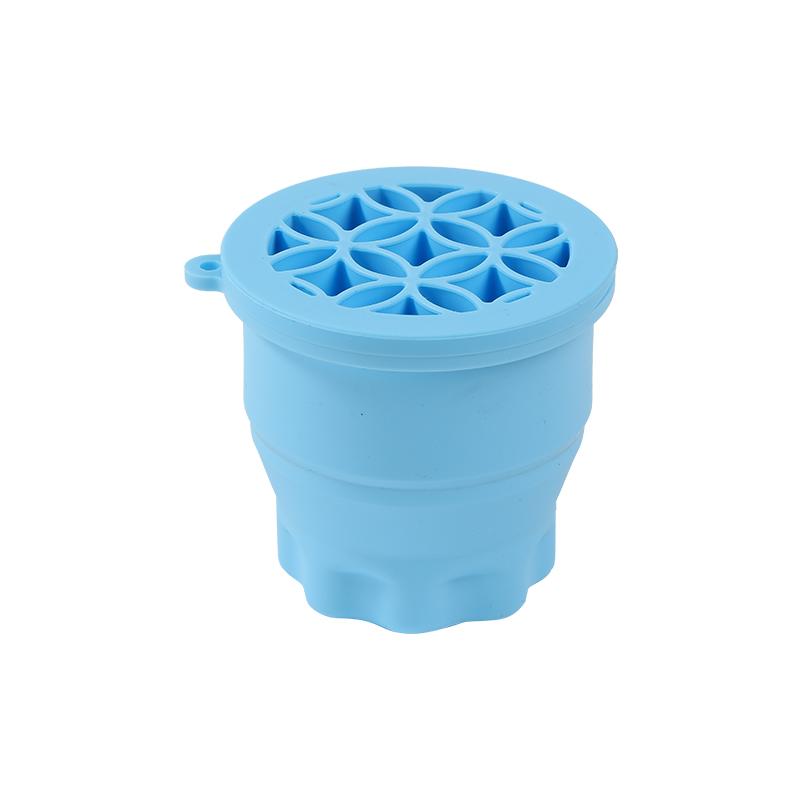 Multifunktions-Reinigungsbecher aus Silikon zum Zusammenklappen von Make-up-Pinseln. 2-in-1-Aufbewahrungsbecher zum Reinigen und Trocknen von Schönheits-Kosmetikpinsel-Peelingbecher