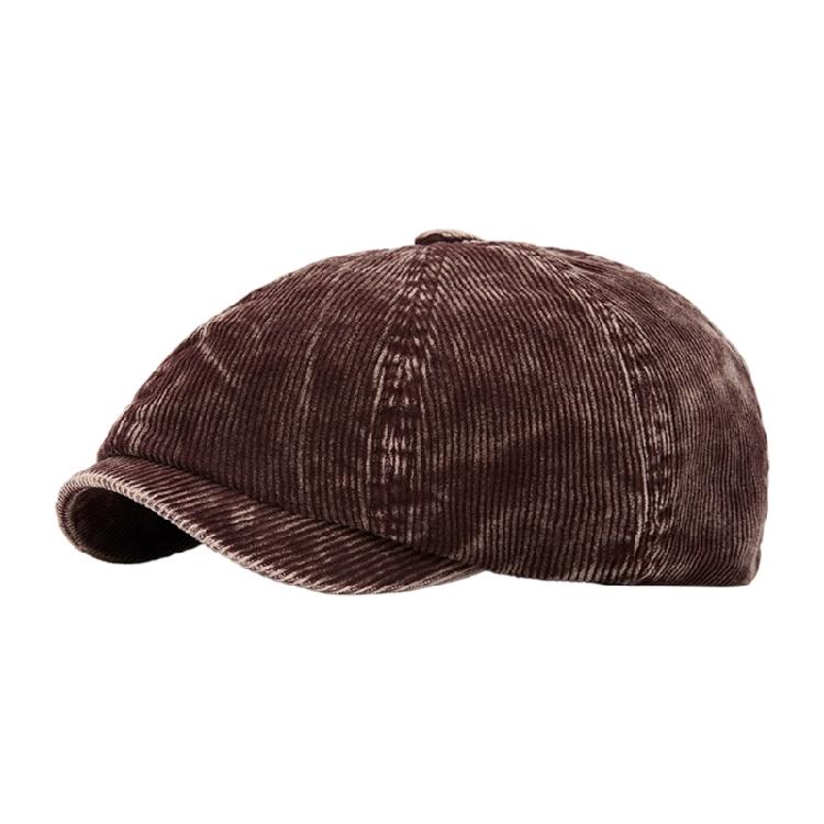 French Corduroy Beret With Lightweight Design For Women Soft Cotton Blend Khaki Hat For Everyday Elegance