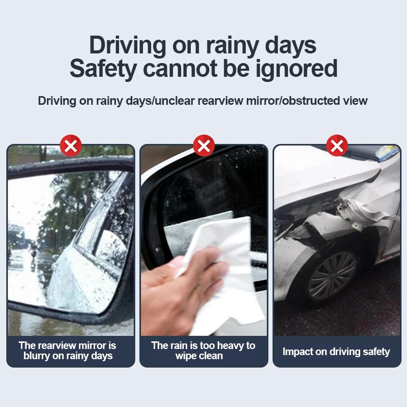 2pcs Car Rearview Mirror Rain Shield Rain Eyebrow Rain Cover Universal Carbon Fiber Rear View Side Mirror Rain Eyebrow Shield
