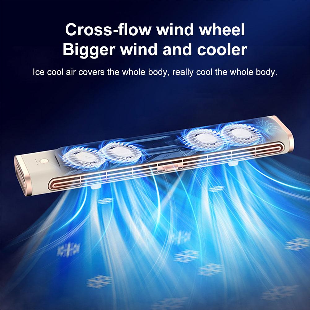 Bladeless Fan Space-Saving Air Condition Fan 3 Speed Quiet Desktop Cooling Fan Adjustable Vents Oscillating Fan for Bedroom Home