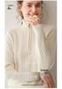 Women's Thickened Cashmere Stand Collar Sweater - Loose Fit, Zipper Lapel, Autumn/Winter 2024