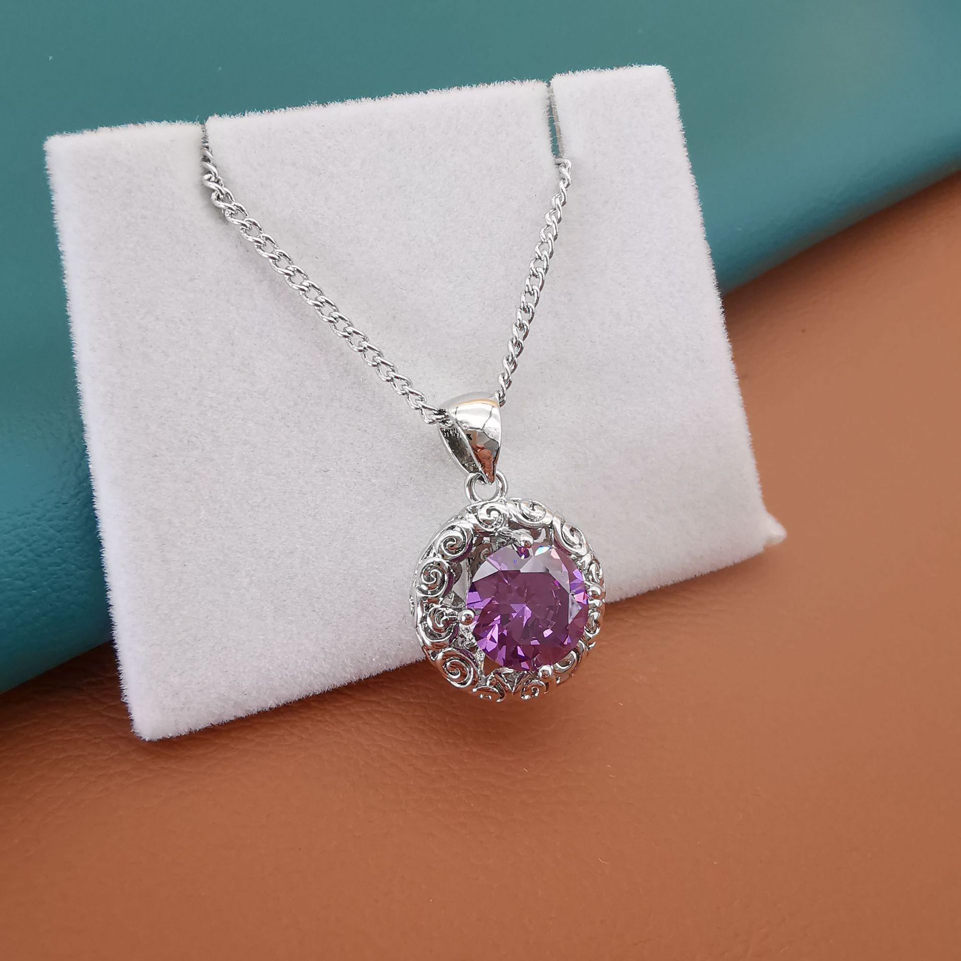 

Цветная драгоценная цепочка на ключицу с ретро-узором в виде фонарика в европейском и американском стиле, комплект ювелирных изделий, ожерелье с подвеской