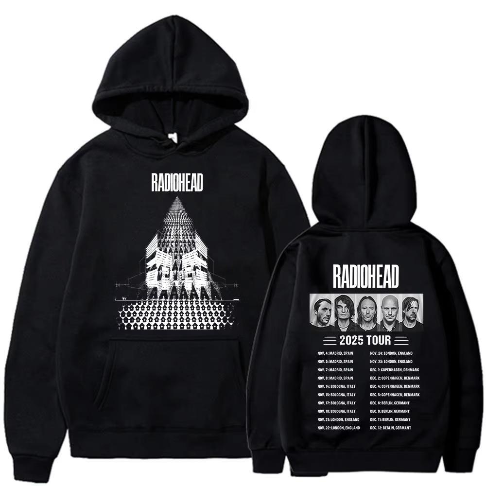 

Rock Band Radiohead Tour Hoodies Men Women Fashion Hip Hop Hooded Sweatshirts Casual Comfort Oversized Pullovers S