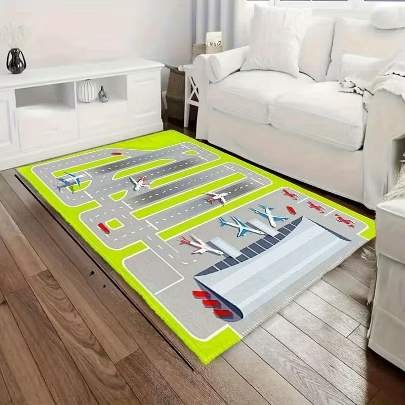 

Airport Aerial View Pattern Carpet Fashion Carpet for Living Room Bedroom, Game Player Home Decor, Teen Room Decor Rug 40x60CM