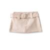 2025 Autumn Winter Suede Mini Skirt with Belt: Anti-Exposure, Slimming, Hip-Hugging Design
