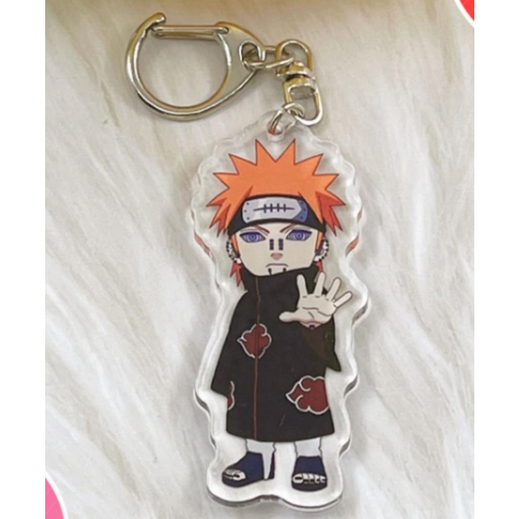 Anime Naruto Acrylic Keychain Accessaries Uzumaki Naruto Cartoon Keyring