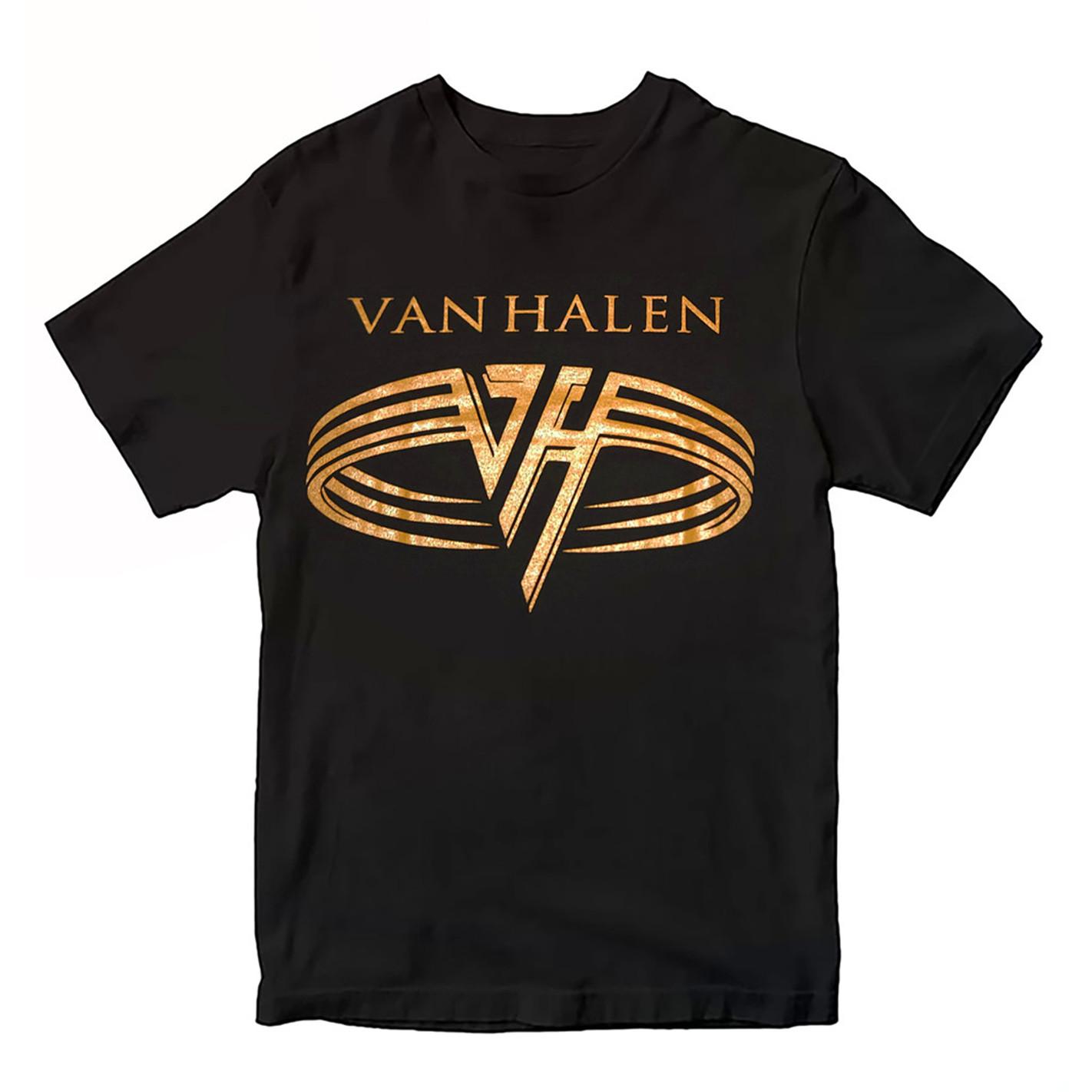 Van Halen Logo Original Rock Black Unisex T-shirt Size S-5XL S