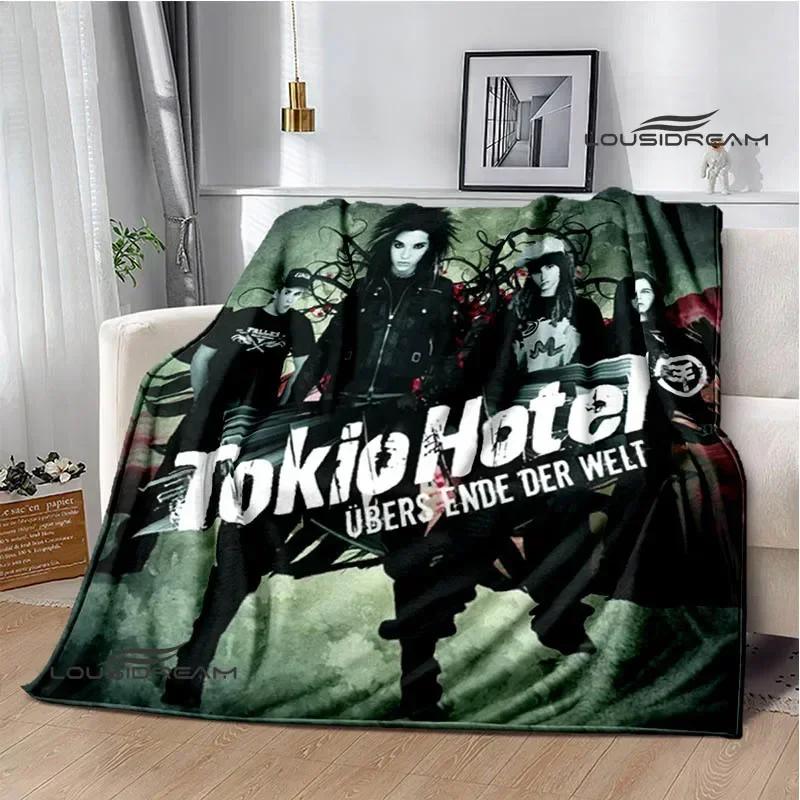 Rock band Tokio Hotel Printed blankets Picnic blanket Flange Warm blanket Home travel blankets bed linings birthday gift