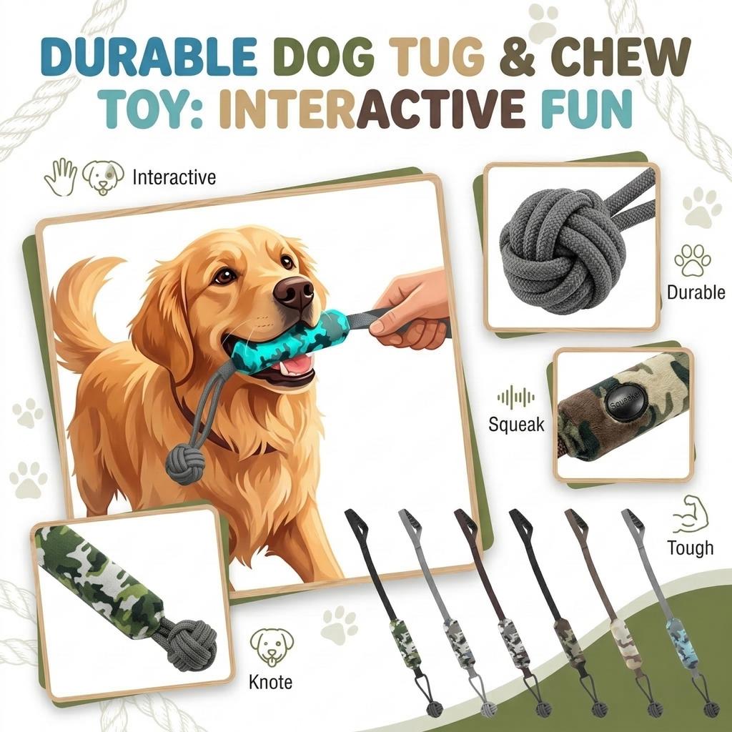 Biting And Vocalizing Dog Toy With Cotton Rope Interactive Pulling And Stretching For Pet  Random Colors