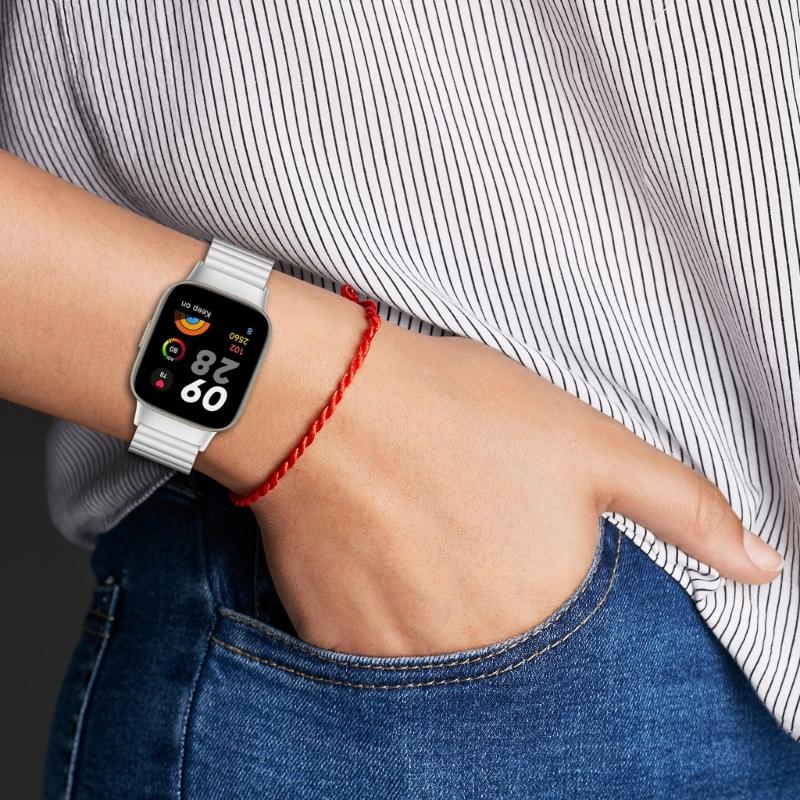 Smartwatch Replacement Strap for Redmi Watch 3 Stainless Wristband Bracelet Sweatproof Belt for Men Women Quick Release