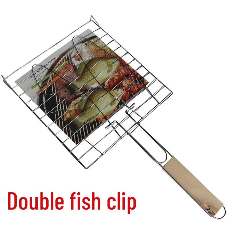 Butterfly Grilled Fish & Meat Clip BBQ Net for Grill
