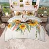 Homewish Highland Cow Duvet Cover Set, Chic Sunflower Bedding Set, Retro Farmhouse Lodge Cabin Quilt Cover Set