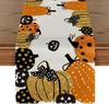 Halloween Scary Pumpkin Linen Table Runner Dresser Scarf Decor Reusable Kitchen Dining Table Runner Holiday Party Decorations