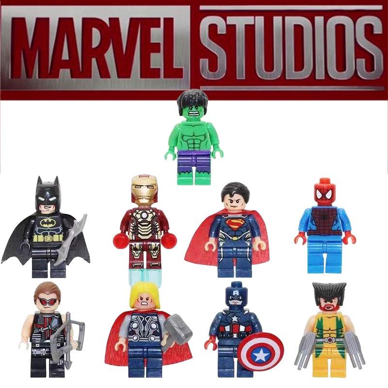 Marvel Superhero Series Building Blocks Abs Plastic Toy Figures Set Of 9 4.5cm Height
