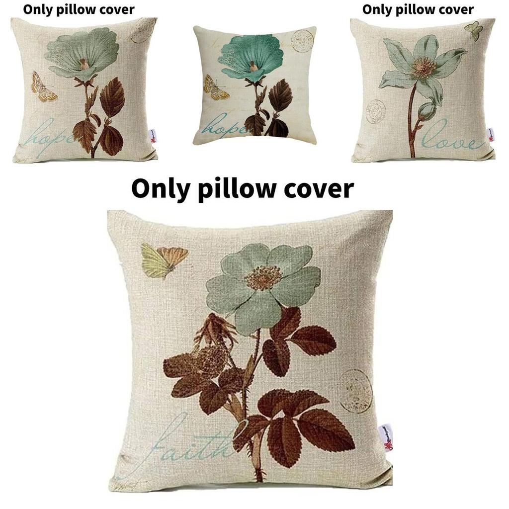 Floral Butterfly Pillowcase For Living Room Decor With Polyester Material For Home Use