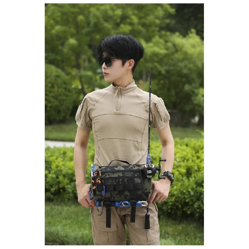 Fishing Chest Waist Bag Tactical Outdoor Travel Sports EDC Fishing Lure Bags Hunting Camping Hiking Cycling Pack Molle Pouch