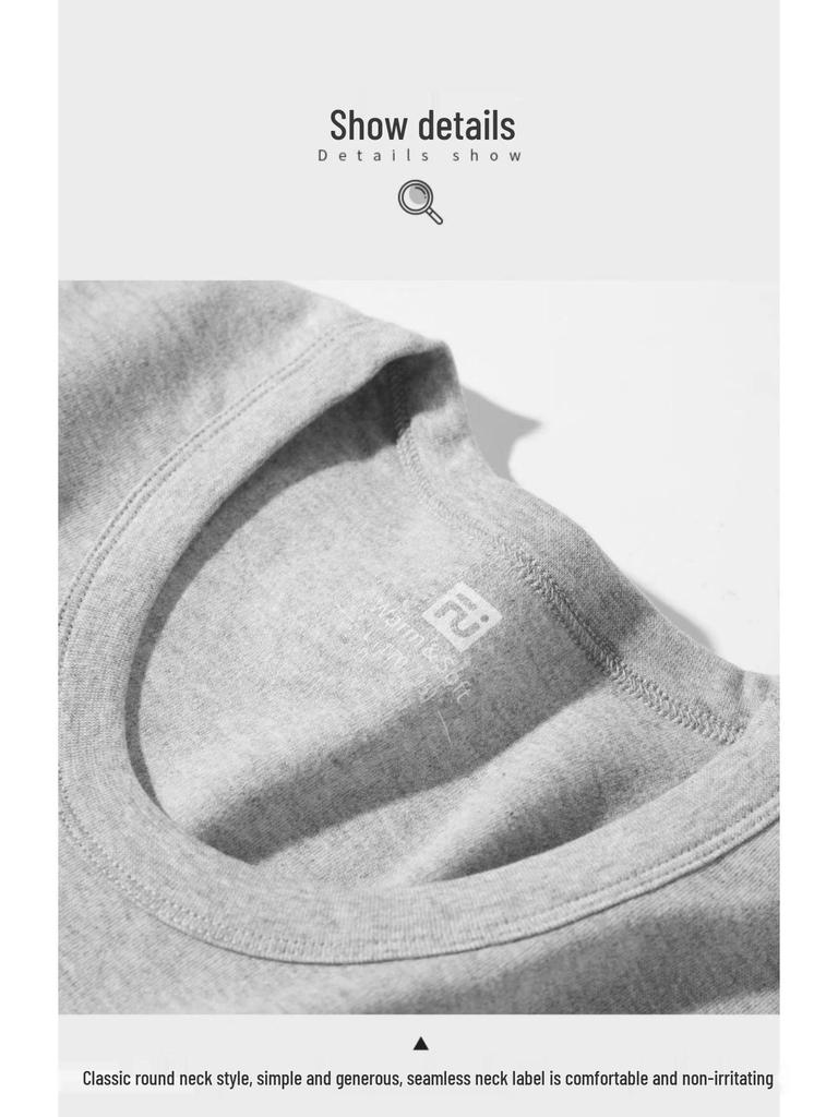 Men's Cotton Thermal Underwear Set for Autumn & Winter – Youth Round Neck Antibacterial