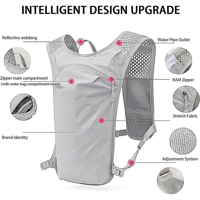 Breathable Hydration Pack Vest for Biking, Running, Hiking, and Marathons