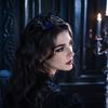Costume Party Headpiece Halloween Spider Web Headband, Black Lace Choker Collar with Rose, Theme Photo Props Accessory for Women Girls, Gothic