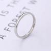 Korean Style Minimalist 2mm Electroplated Thin Ring for Women - Smooth Luxury Design Band