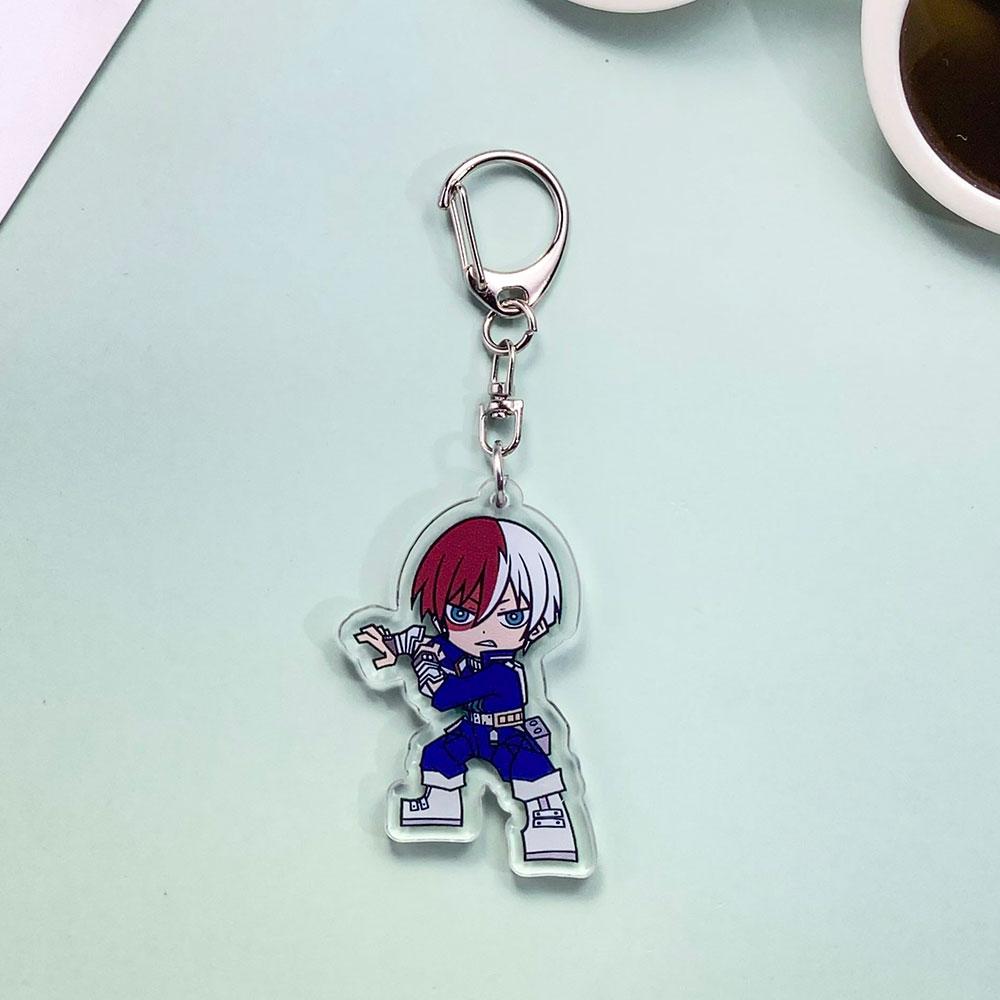 Anime Characters My Hero Academia Acrylic Kawaii Keychain Accessories Trendy Bag Charms Pendant Key Ring Gifts For Friends