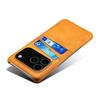 For iPhone 17 Pro Max Case Dual Card Slots PU Leather+Hard PC Phone Cover