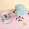 New Creative Ruffle Edge Straw Hat Cute Children's Straw Bag Outdoor Vacation Beach Sun Hat