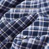 Women's Retro Plaid Tie-Neck Long-Sleeve Blouse