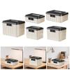 Lockable Storage Organizer Bin with Combination Lock Stackable Garage Organizer Box Privacy Container for Business Home Playroom