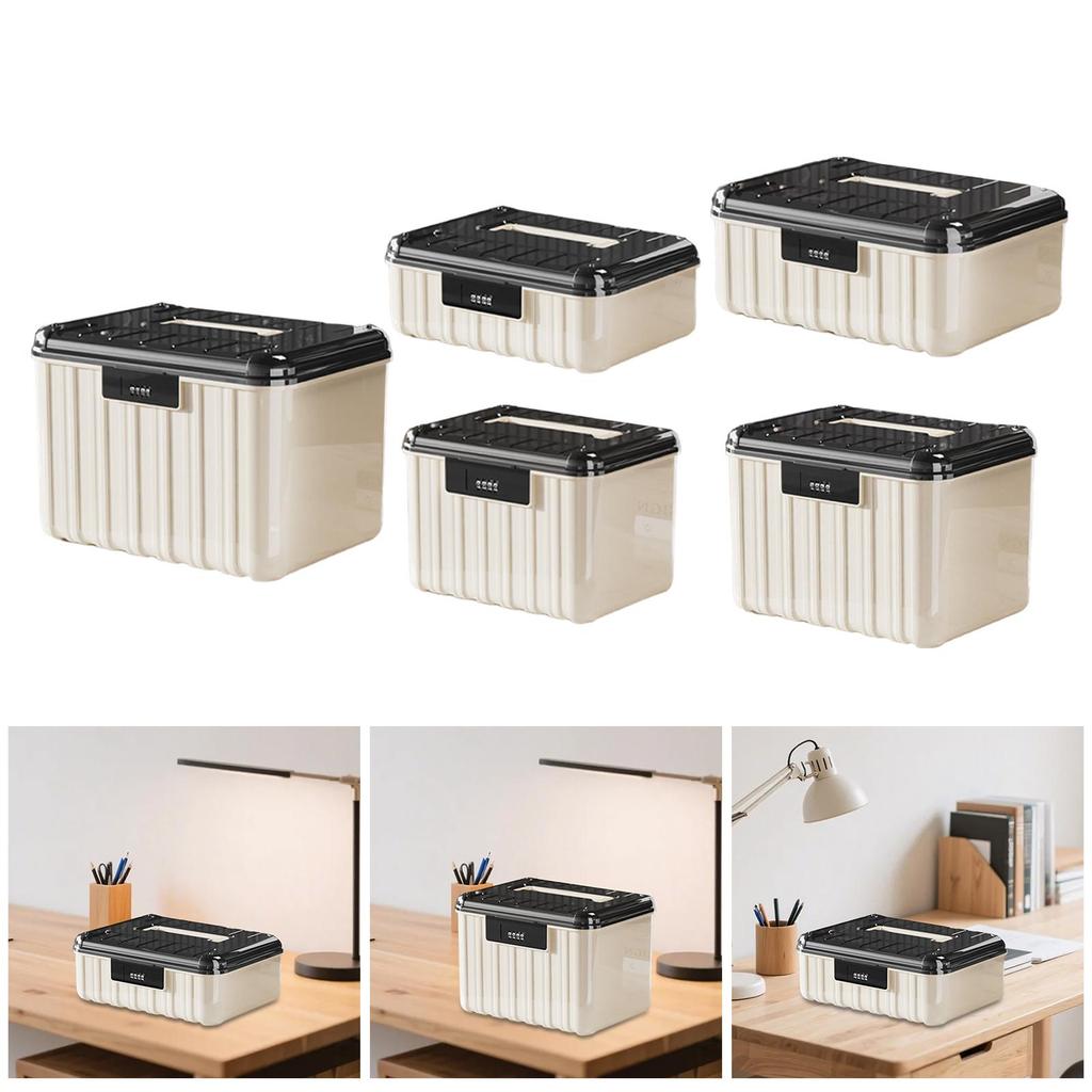 Lockable Storage Organizer Bin with Combination Lock Stackable Garage Organizer Box Privacy Container for Business Home Playroom