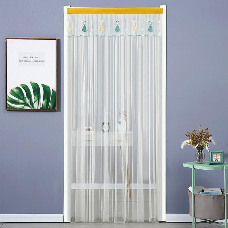 1PC Hanging Curtain Mosquito Proof Door Curtain Partition Curtain Polyester 100x200cm Gauze Curtain