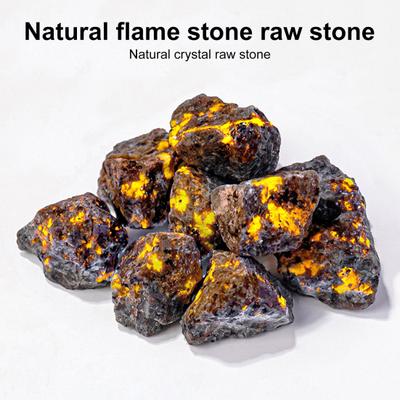 200g Flame Stone Přírodní drsný ozdobný kámen Bulk Nepravidelný Flame Stone