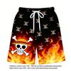 Anime One Piece Luffy Printed Short Sleeve T Shirt And Shorts Set Unisex Kids And Adults Casual Relaxed Indoor Loungewear Suit